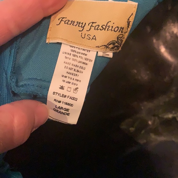 Teal floor length dress - Picture 8 of 8